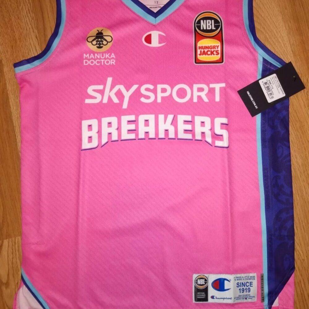 NBL New Zealand Breakers Champion Basketball Jersey Sz Youth L